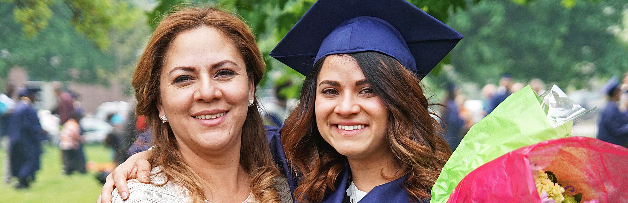 mother and daughter at graduation